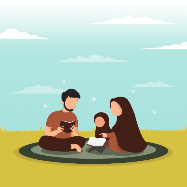 mom_dad_and_daughter_muslim_family_illustration
